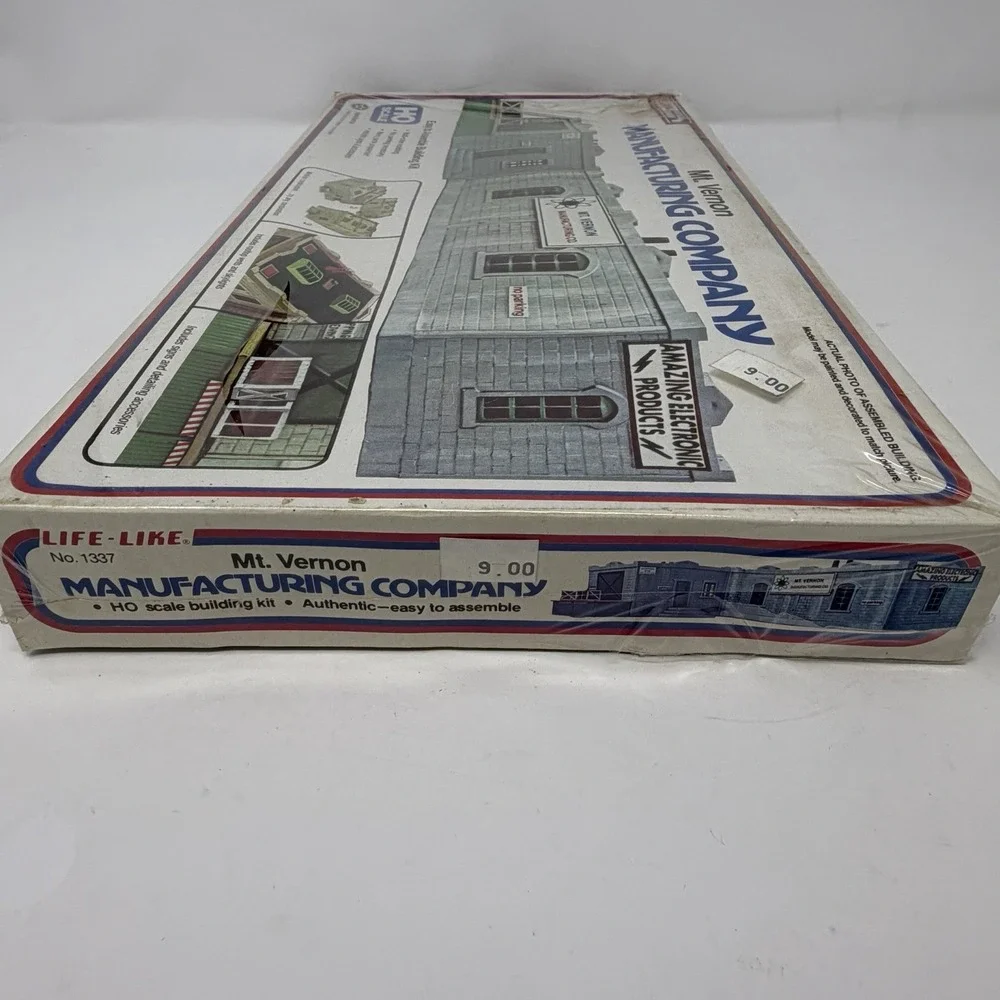 Life Like Mt. Vernon Manufacturing Company HO Scale Building Kit # 1337 Sealed